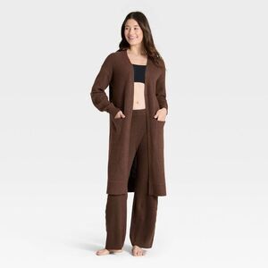 Auden - Women's Sweater Robe - Auden Heather Brown M/L Brown